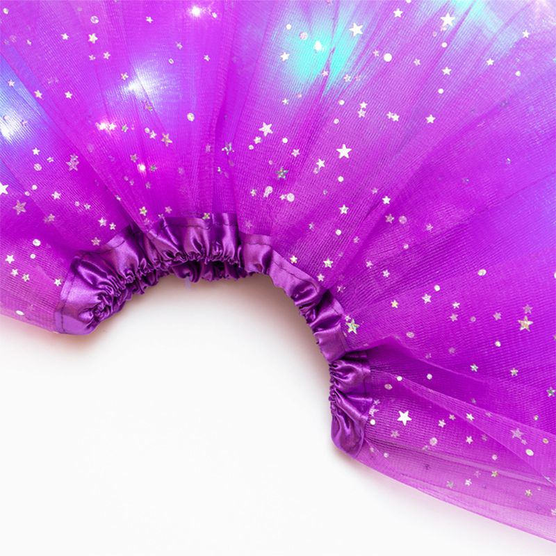 67JC-falda de tul para niñas, tutú con lentejuelas y estrellas brillantes para Ballet, 3-12T