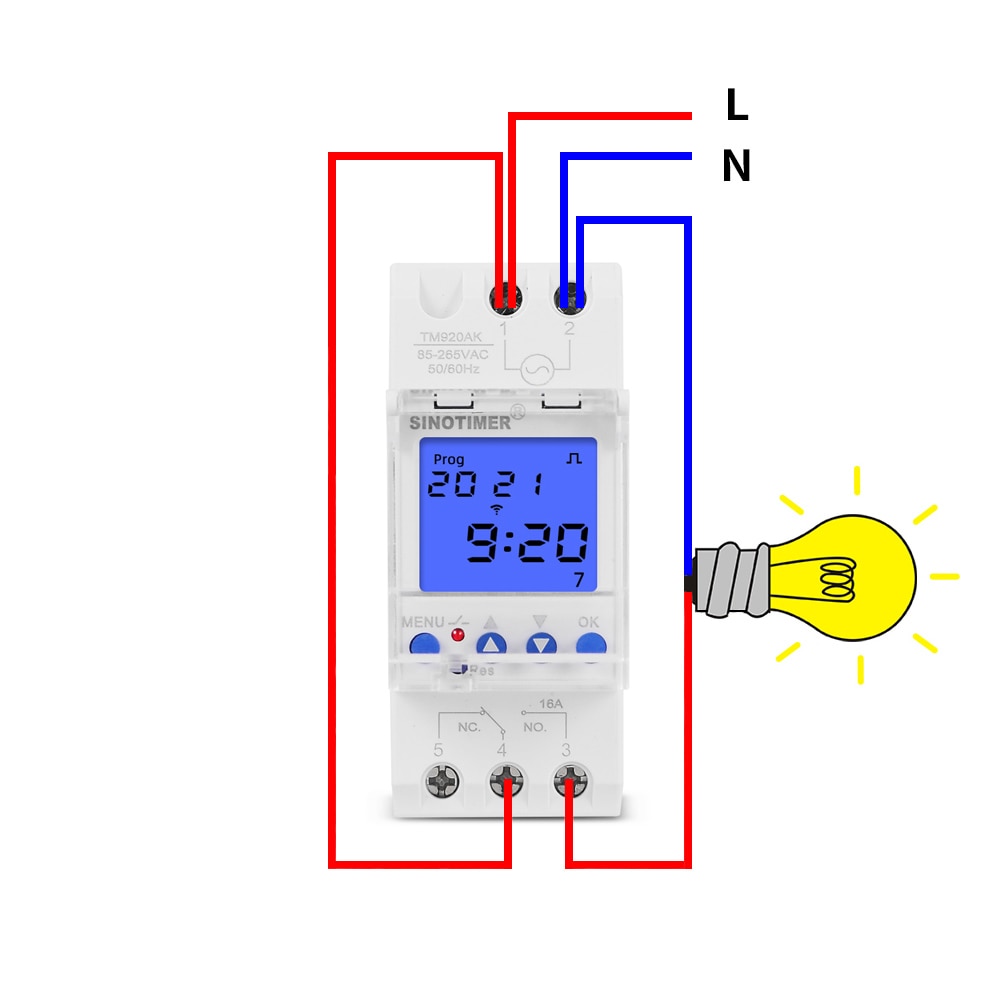 3 Functions Into 1 Body Calendar Display Programmable Time Switch with Pulse and Countdown Functions