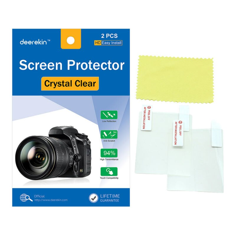 2x Deerekin LCD Screen Protector Beschermende Film voor Sony Alpha A6600 A6500 A6400 A6300 A6100 A6000 A5100 A5000 A3000 Camera