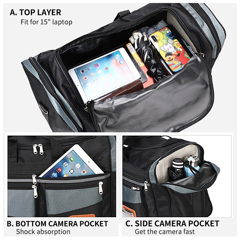 Large Capacity Travel Bag For Man Women Weekend Bag Big Capacity Bag Nylon Portable Travel Carry Luggage Bags XA159K