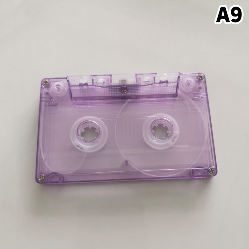 Popular Cassette Tape Transparent Storage Box Audio Magnetic Recording Blank Tape Case Dustproof Box 1Pc: DEEP BLUE