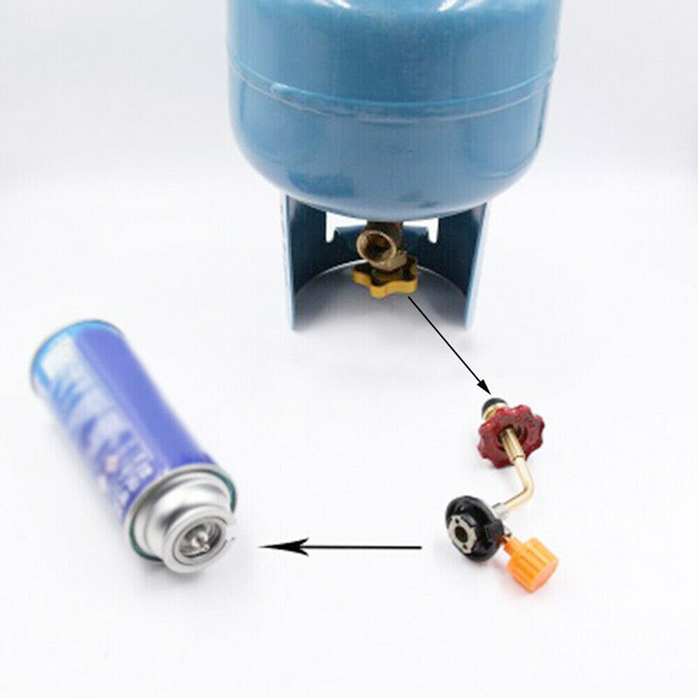 Outdoor Camping Adapter Connector Valve for Gas Butane Cylinder Tank Refill