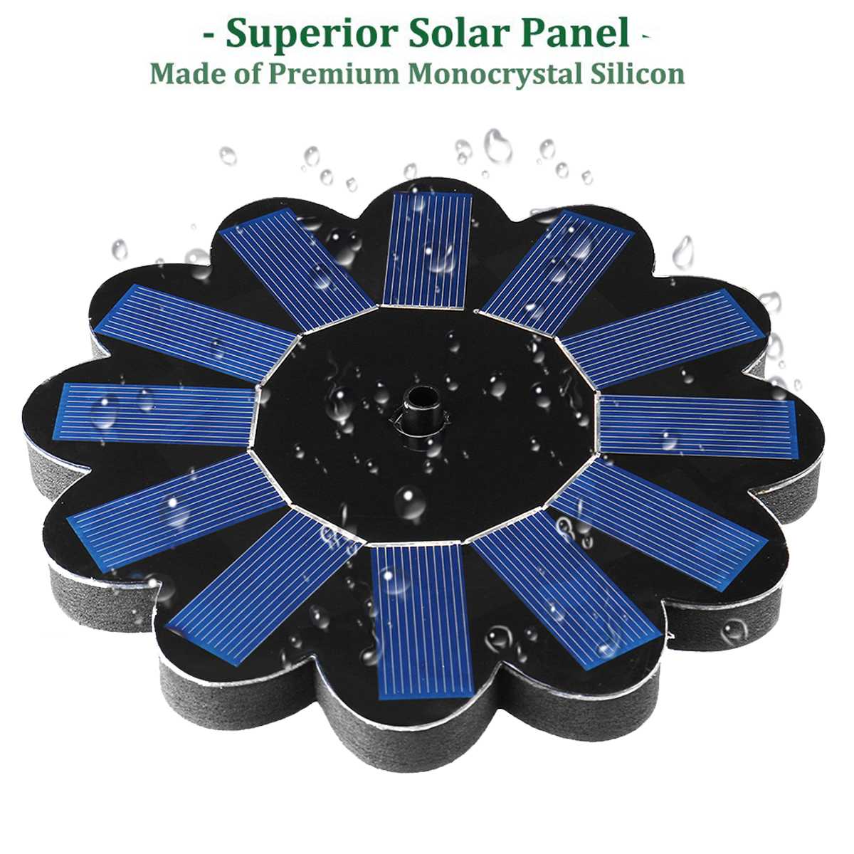Solar Powered Fountain Outdoor Garden Water Fountain Pump for Lake Pond Pool Gardening Aquarium Garden Decoration Supplies