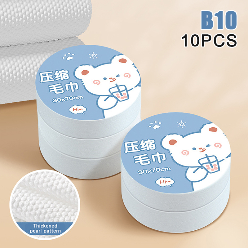 5/10 pçs 30*70cm toalha comprimida descartável grande engrossado toalhas de banho viagem hotel banho lavável toalhas de limpeza facial: CINZA