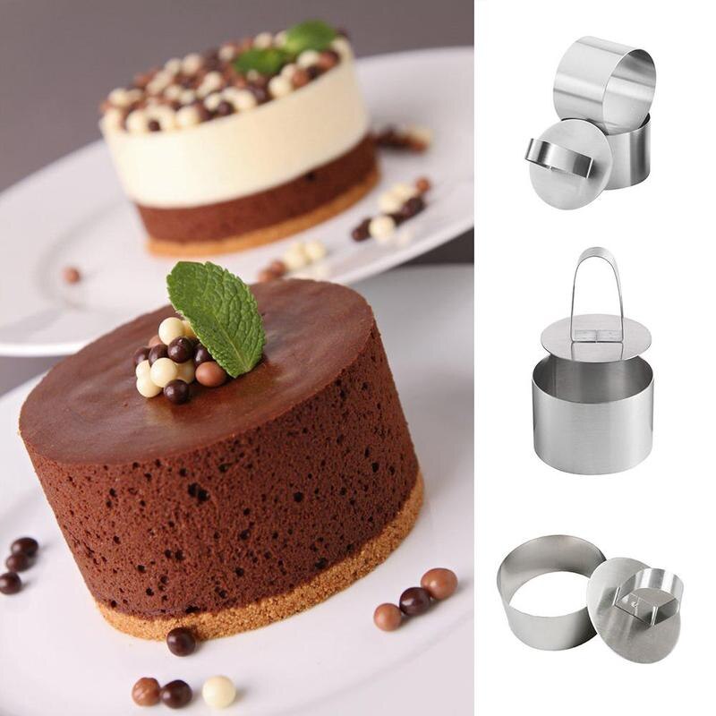 Steel Mould For Baking Dish DIY Bakeware Tools Cupcake Salad Dessert Die Mousse Ring Cake Cheese Tool