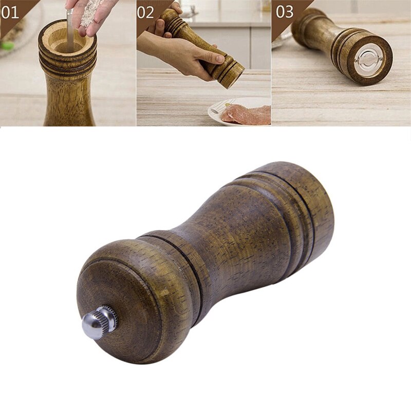 Handige houten eiken zout peper kruiden saus molen molen stok keukengereedschap