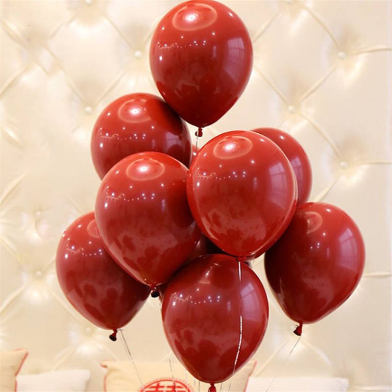 100PCs Romantic Pomegranate Ruby Red Balloons Late... – Vicedeal