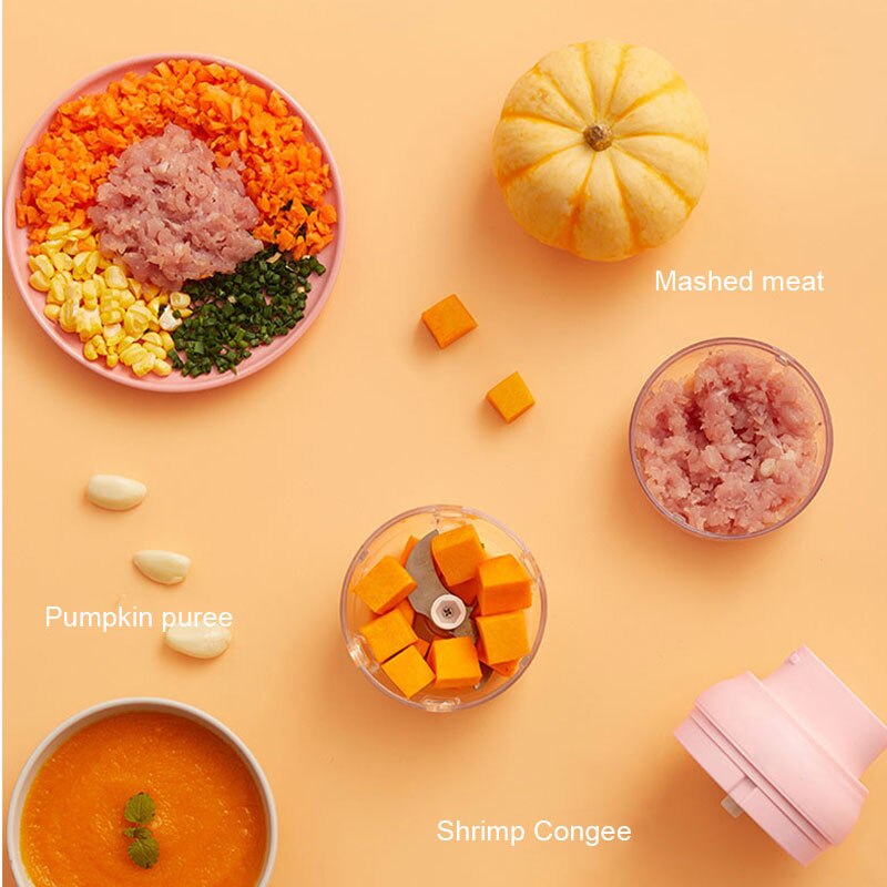 Wireless Portable Electric Crusher 100/250ml Portable Electric Blender Multipurpose Mini USB Charging Vegetables Cup QP2