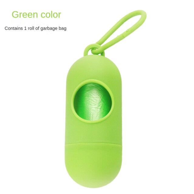 Distributeur de sacs à ordures pour chiens, porte-sac à ordures pour animaux de compagnie, fournitures pour chiens, collecteur de merde, sac de nettoyage pour chiots et chats: Green