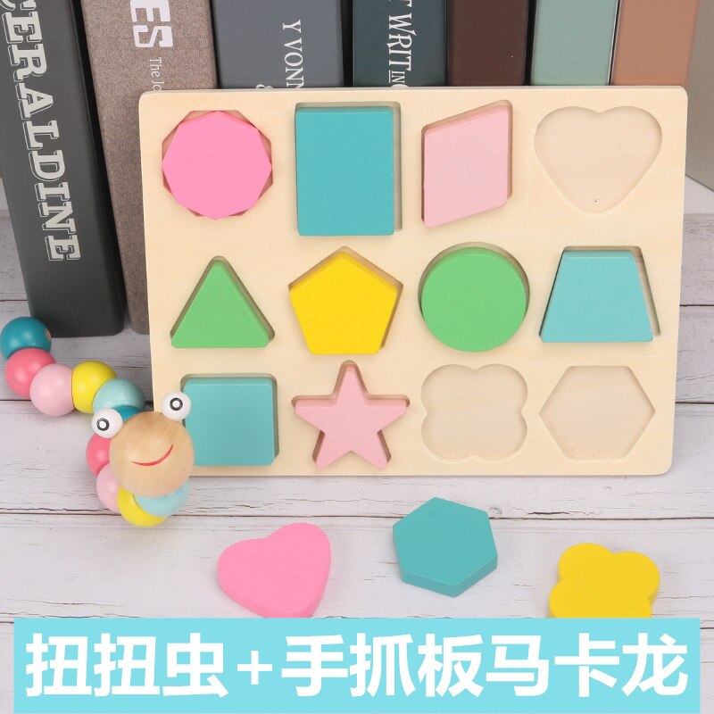 Montesorii 3D Wooden Baby Education Toys Math Game Early Learning Kids Birthday Christmas Year Toys for Children GYH: Green