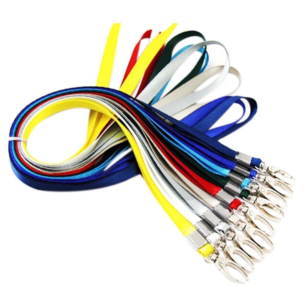 Badge Holder Keys Metal Clip 1PC Neck Strap Lanyard Safety Breakaway For Mobile Phone USB Holder ID Name: as pic