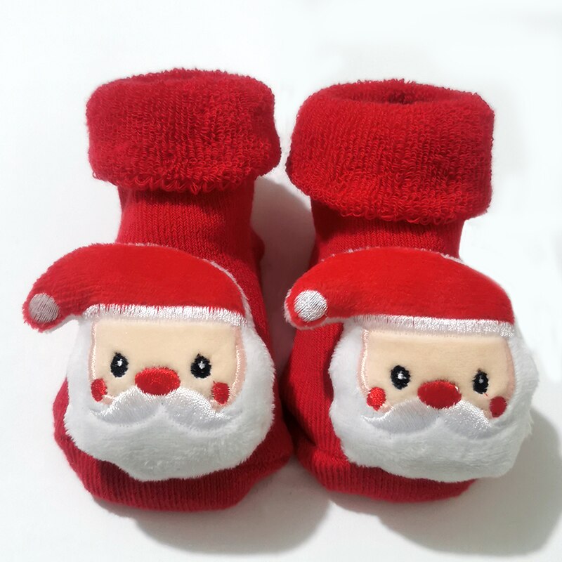 Kids Kinderen Sokken Voor Meisjes Jongens Thicken Print Katoen Peuters Baby Kerst Sokken Voor Pasgeborenen Baby Korte Sokken Kleding: Snow man