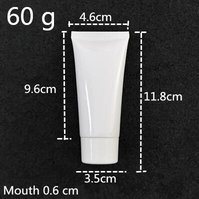 100 pcs Trasporto Libero 50 100 120 150 200 g Bianco Imballaggio di plastica Tubo Bottiglia di Vibrazione Tappo di Gel crema lozione contenitore vuoto di tenuta: 60 g screw cap