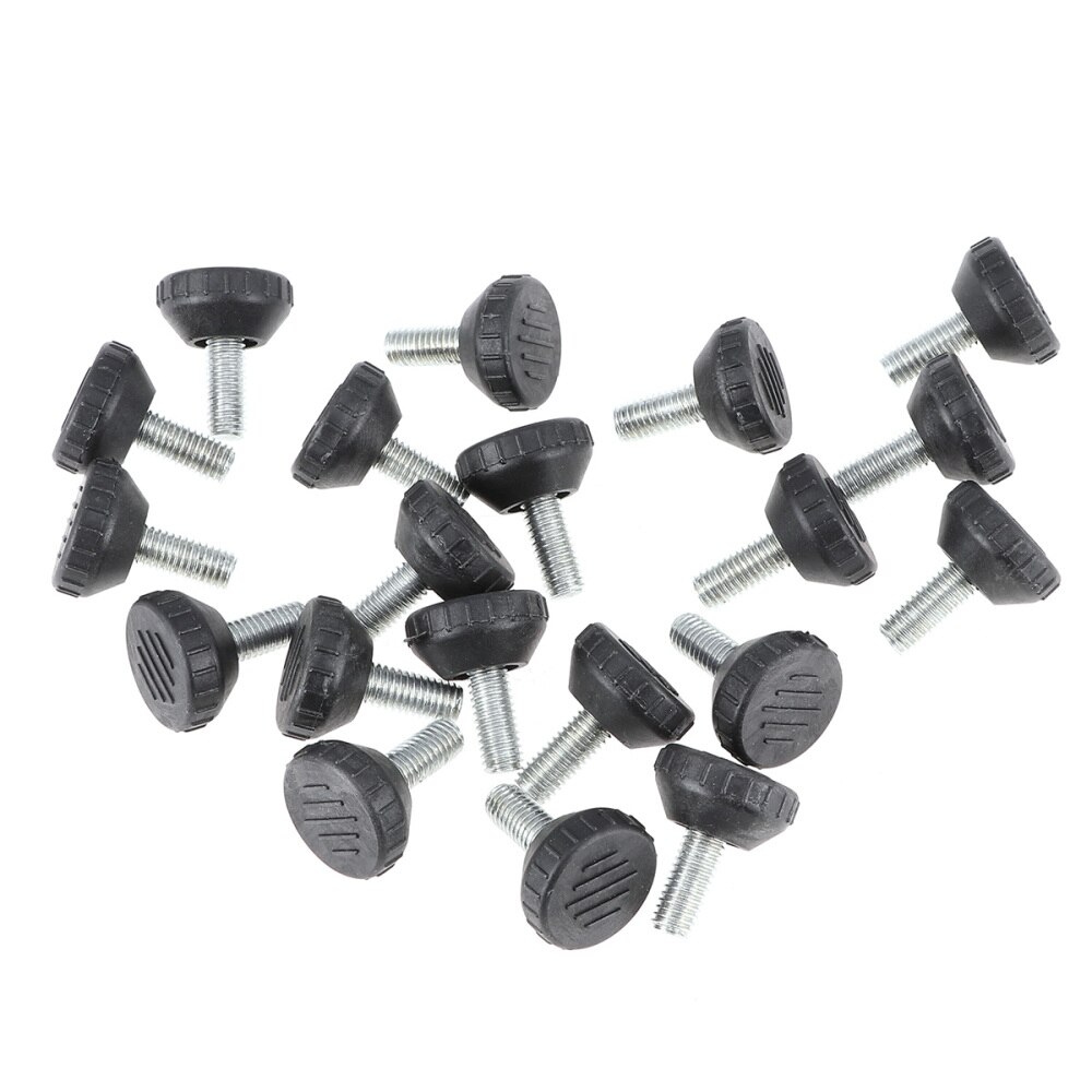 20PCS Furniture Foot Height Adjustment Foot Screw Adjustment Foot Leveling Foot Black