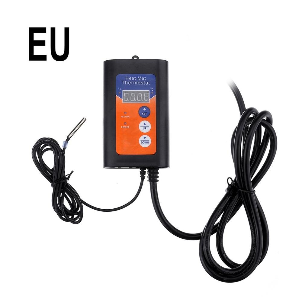 Digital Heat Mat Thermostat 1150W 230V Temperature Controller For Hydroponic Plants Seed Germination Reptiles Pet Supplies: Default Title