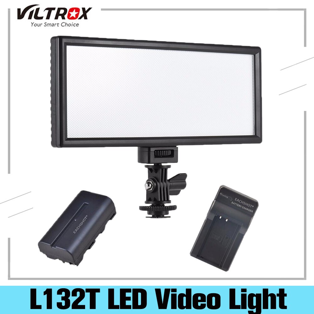 Viltrox L132T Fotostudio Led Video Licht Licht Invullen Fotografie Verlichting Licht Voor Canon Nikon Sony Dslr Camera Met Batterij