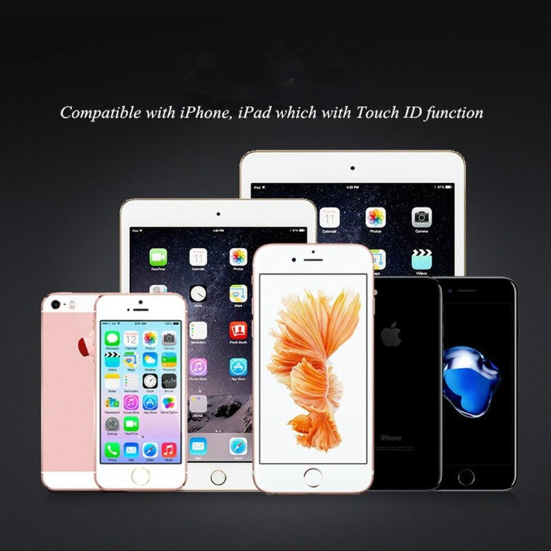 Ren farge universell telefon fingeravtrykk hjemmeknapp til iphone 7 6 6s Plus 5 5s se ipad anti-svette beskyttende knapp klistremerke
