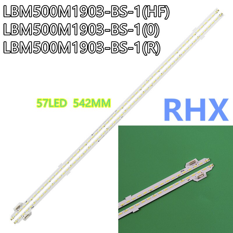 Tira de luces LED de retroiluminación, accesorio para Sony KDL-50W805C KDL-50W807C, TV LCD, LBM500M1903-BS-1(HF)(0)(R), 3V, 57LED, 542MM, 100%