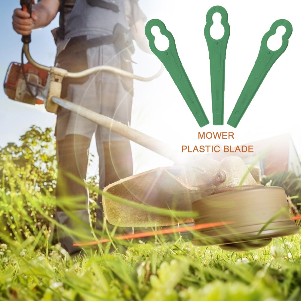 100 stücke Kunststoff Cutter Klingen für Garten Rasenmäher Gras Trimmer Freischneider Ersatz Teil Garten Power Werkzeug Zubehör