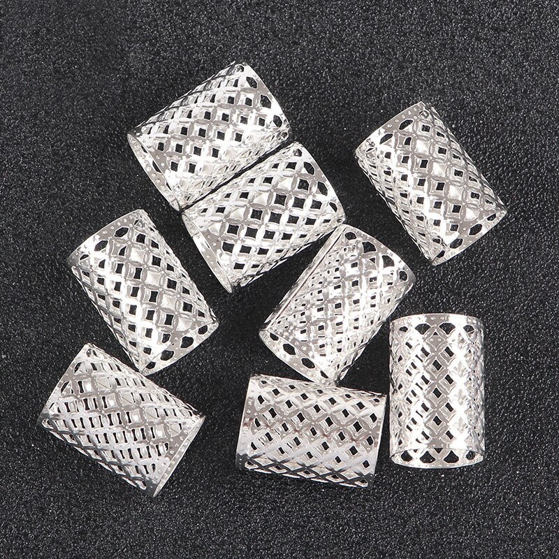 30-60pcs/lot Dreadlocks Beads Metal Dread Golden and Silver Hair Rings Locks Metal Cuffs Hair Beads Braiding Hair Jewelry
