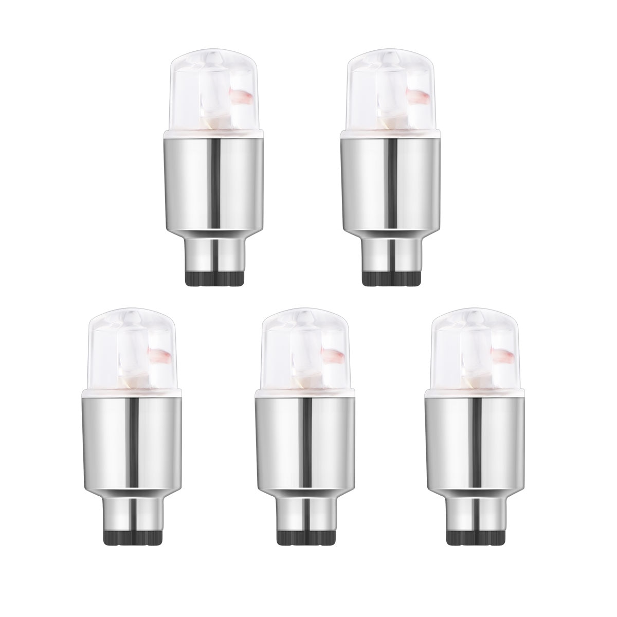 5Stck Fahrrad Ventil Licht Fahrrad Ventil Lampe Sieben Farben Reifen Kappen LED Lampen-Licht Rad Licht für Autos Fahrräder Motorräder: 5Stck Sieben Farben
