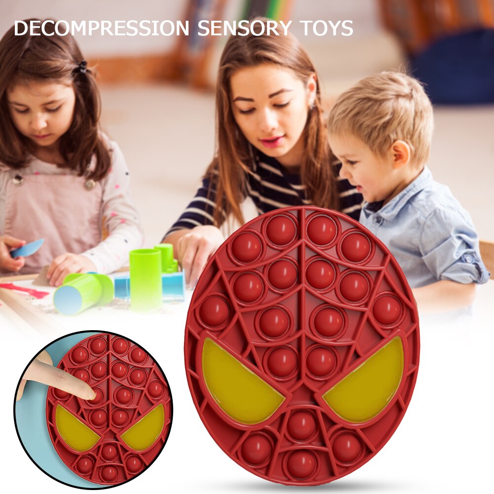 Silicone PushPOPBubbleCartoon Man Sensory Fidget Toys for Autism Stress RelieverPOPs Fidget Anxiety Relief Funny Toys for Adult