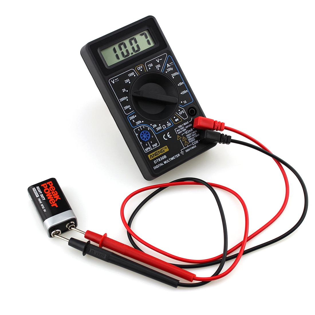 1Pcs Auto Lcd Digitale Multimeter Lcd Ac/Dc Amperemeter Weerstand Capaciteit Tester Multimeter Voor Auto
