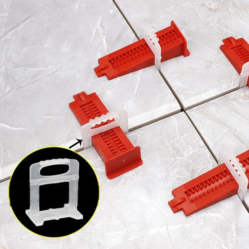 500 Pieces 1MM Tile Levelling System Spacer Clips Flooring Tiling Tool for Leveler Base Construction Tools Accessories