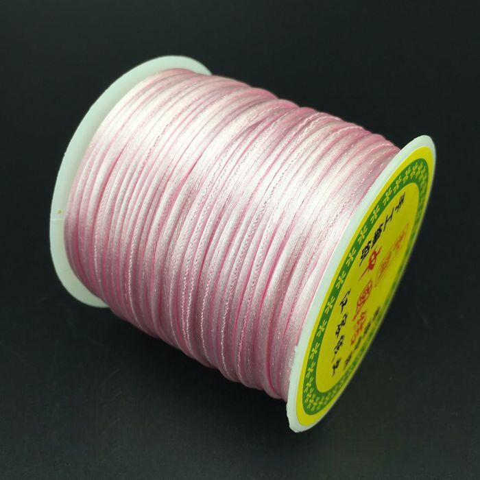 55M/Roll 1.5MM Soft Satin Rattail Silk Macrame Cord Nylon String Thread For Diy Bracelet Necklace Jewelry Findings: 3