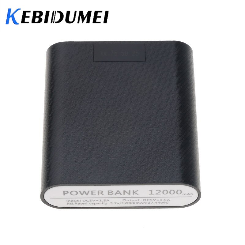 Kebidumei 5v usb 4 * 18650 powerbank akku diy gehäuse box handy ladegerät display bildschirm für iphone  x 7 xiaomi