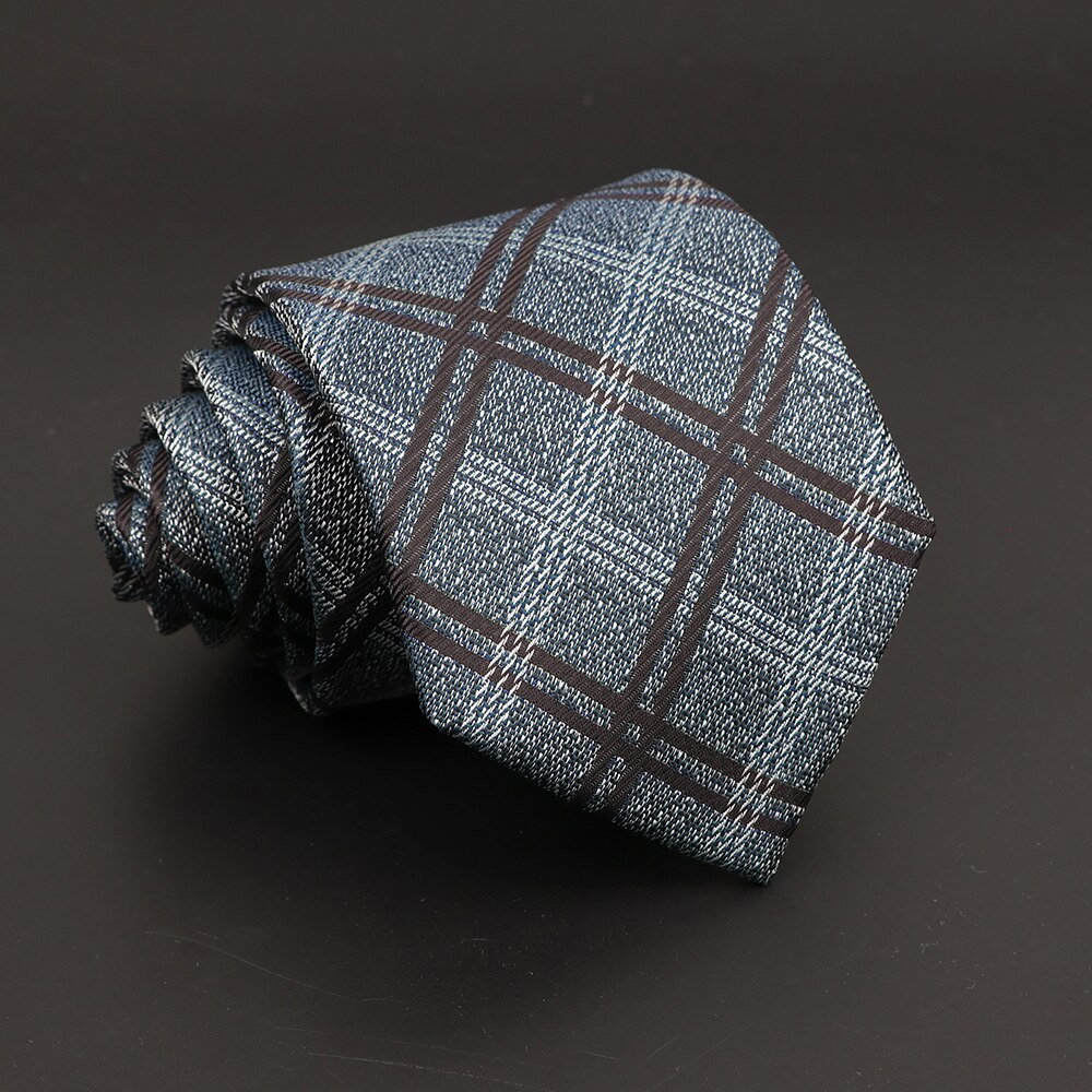 Neue männer Klassische Plaid Krawatte Luxus Streifen 8cm Jacquard Krawatte Alle-Spiel Krawatte Für Geschäft Hochzeit Party täglichen Verschleiß Zubehör