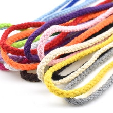 5mm Katoenen Touw Craft Decoratieve Twisted Cord Touw voor Handgemaakte Decoratie DIY Lanyard Ficelles Couleurs Draad Koord 5yards