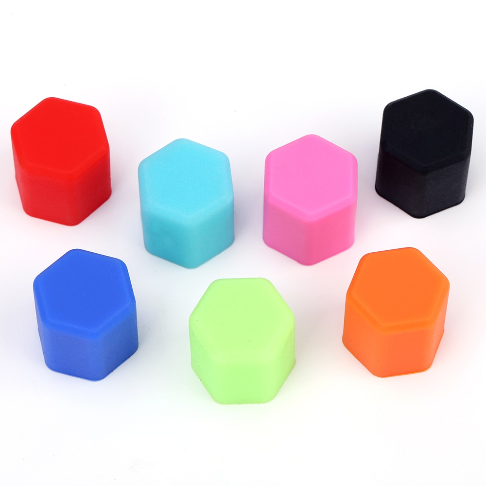 20pcs 17mm Decorative Silicone Car Bolt Caps Wheel Nuts Covers Practical Antirust Hub Screw Cap Protector for Car Accessories