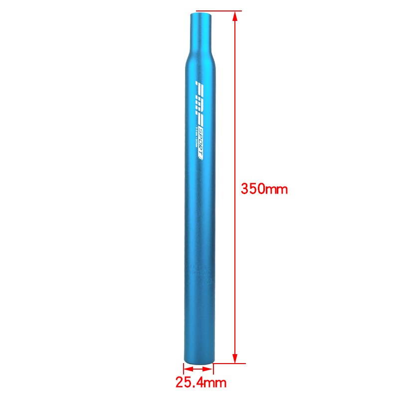 Mountain Bike Aluminum Alloy Seat tube 25.4/27.2/28.6/33.9mm*350mm/550mm Lengthened Bicycle Seat Post: 25.4X350 BLUE