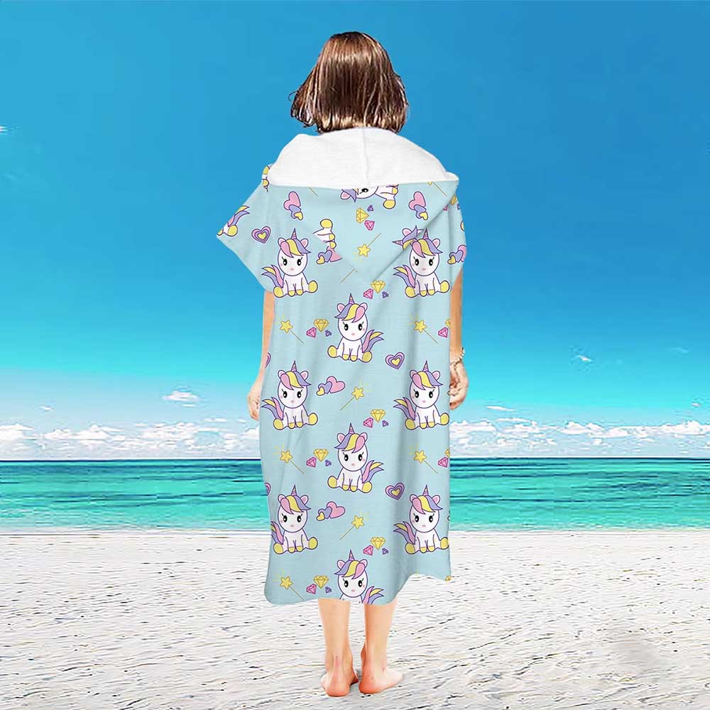 Surfponcho, waterabsorberende capuchon, microvezel strandlaken, badhanddoek, zwemhanddoek, wetsuit poncho voor volwassenen: Paars