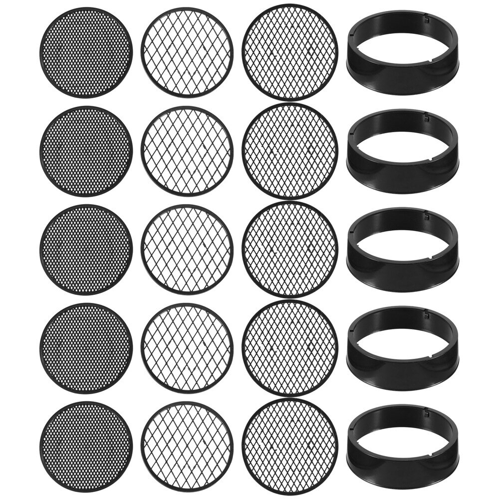 5 sets/20pcs Mesh Sifting Pan Garden Sieve Gardening Tool Riddle Soil Sieve Set: Default Title