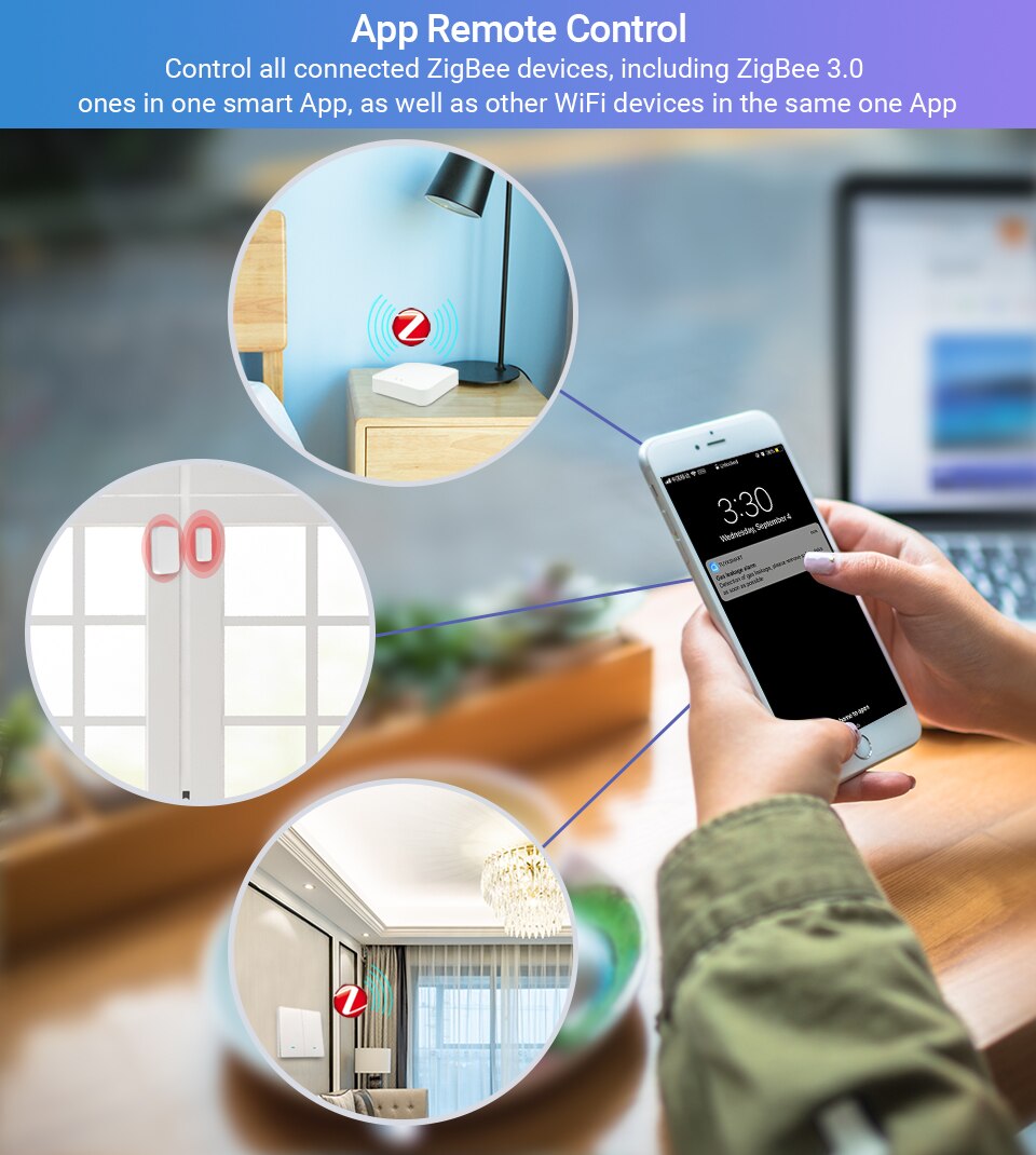 Tuya zigbee smart gateway hub smart home bridge smart life app trådløs fjernbetjening fungerer med alexa google home