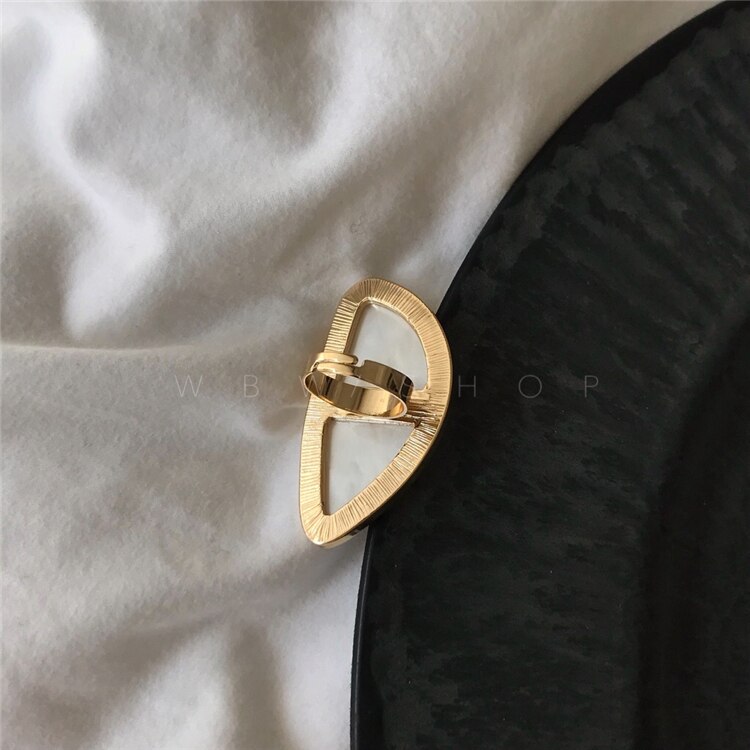 Weiß Rosa Acryl Big Erklärung Ring Party Frauen Einfache Schmuck Geometrische Harz Ring Neue Bague Bijoux Femme