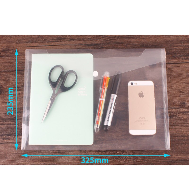 40pcs Transparent Plastic A4 Folders File Bag Document Hold Bags Folders Filing Paper Storage Office School Supplies