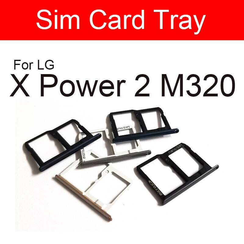 Kleurrijke Sim Kaart Lade Voor LG X Power 2 K220DS Screen K220DS K500DS M320 LS755 K450 Sim Card Adapter Houder kaartsleuf Lade