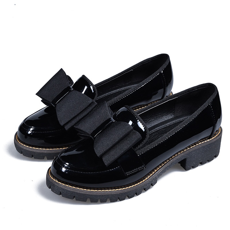 Frauen Oxfords Schuhe Plattform Creepers Student Goth Schule JK Wohnungen Zapatos Mujer Damen Loafers Plus Größe 41 42