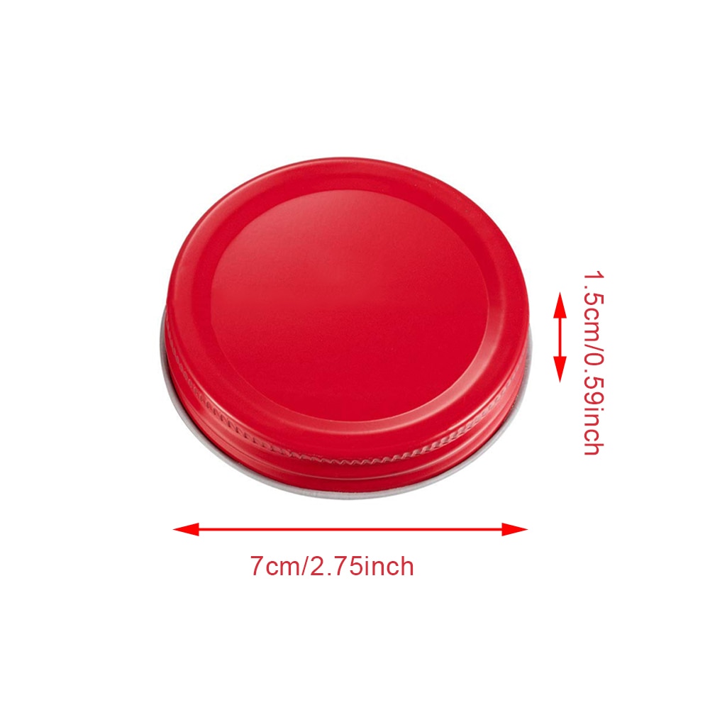 12/24 Packs Mason Jar Lids Regular Mouth Leak Proof Secure Mason Storage Solid Caps