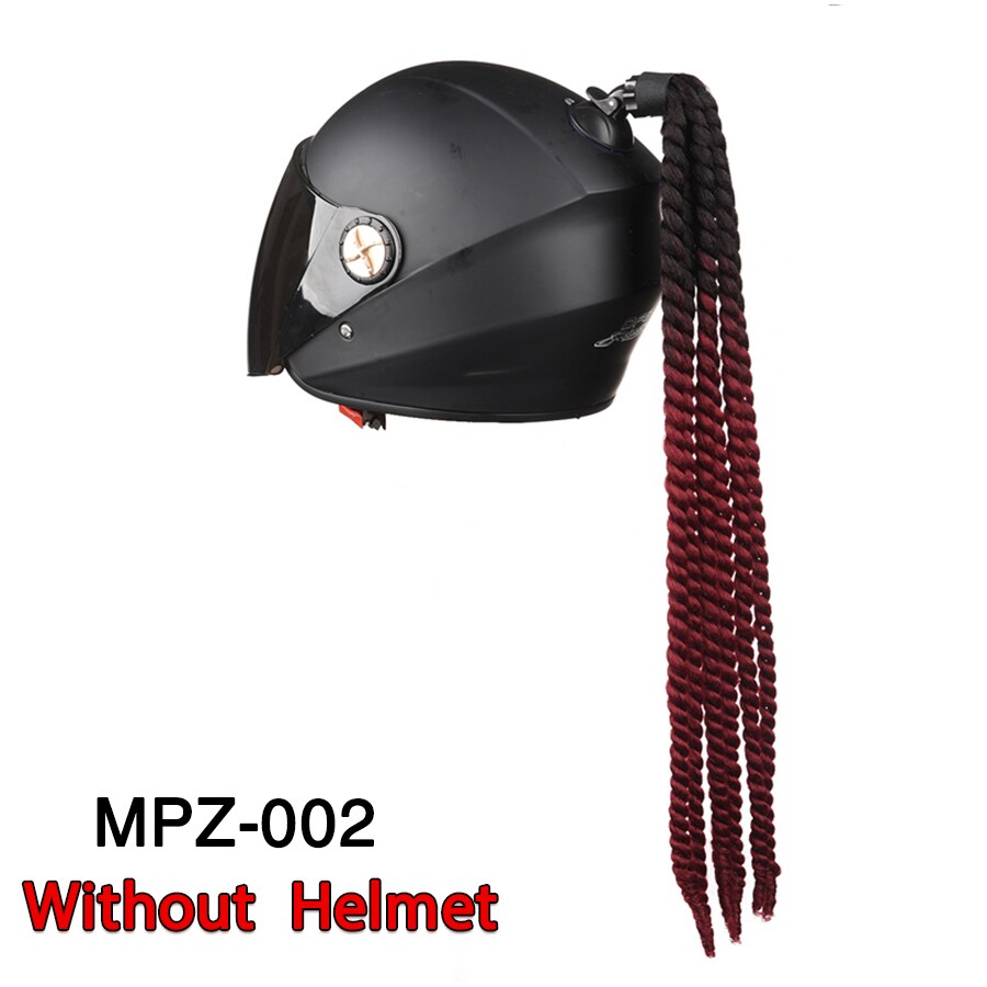 Casque de moto à tresses, queue de cheval tressée, pour Motocross, accessoires de décoration de cheveux: mpz-002