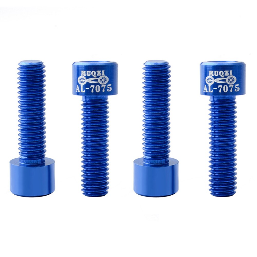 Bicycle Handlebar Stem Screw Fixed Riser Bolts Biking Aluminum Alloy Bike Portable Dustproof Cycling Parts for MUQZI: Blue