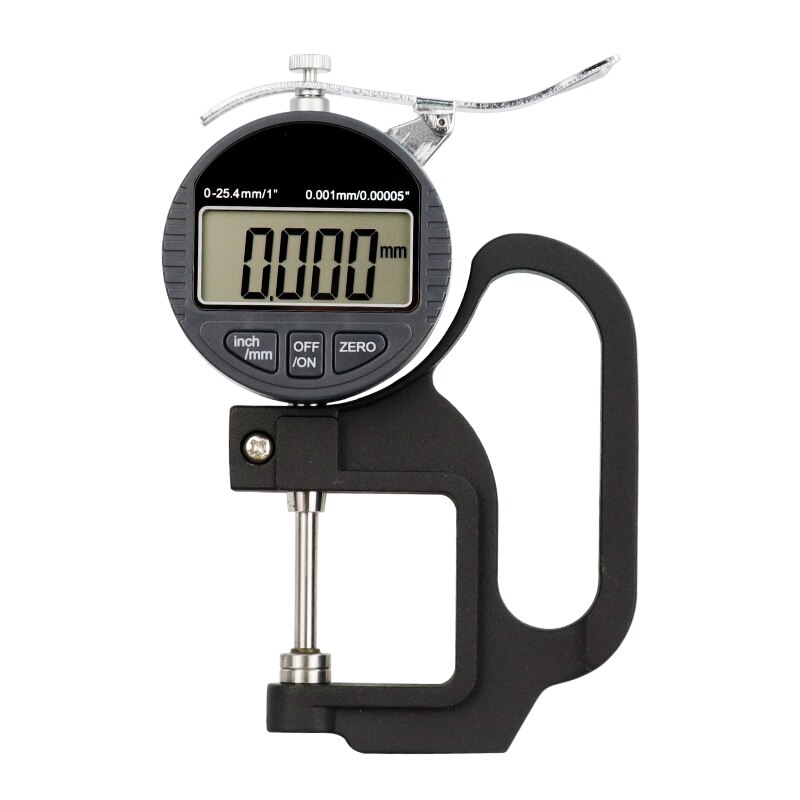 Micrometer Thickness Meter 0-12.7 0-25.4 Precision0.01/0.001 For Paper Thickness Gauge Meter Digital Micrometer Thickness Tester: 0-25.4mm 0.001