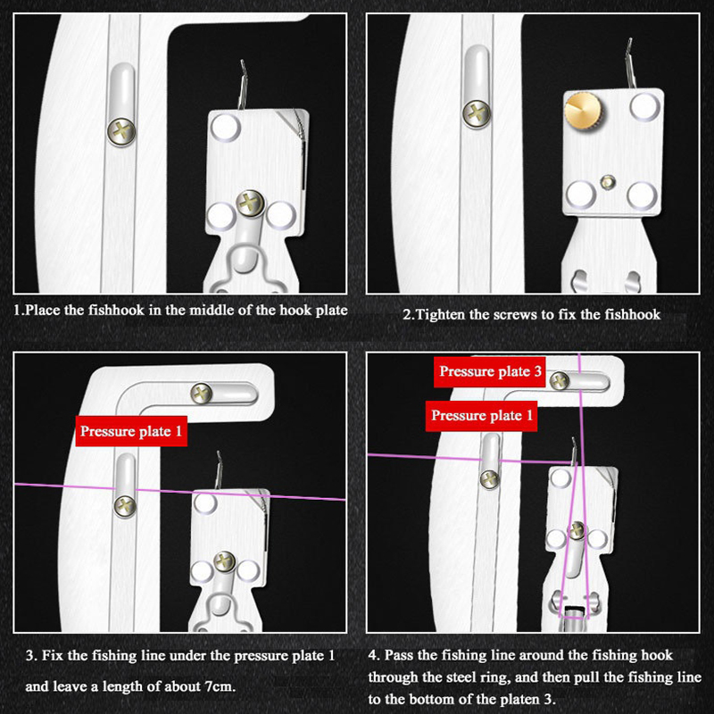 Binding Semi Automatische Vishaken Line Tier Machine Draagbare Roestvrij Staal Vis Haak Lijn Knoper Vissen Accessoires