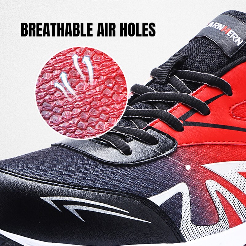 LARNMERN männer Stahl Kappe Sicherheit Arbeit Schuhe Leichte Atmungsaktive Anti-zerschlagen Nicht-Unterhose Konstruktion Schutz Schuhe