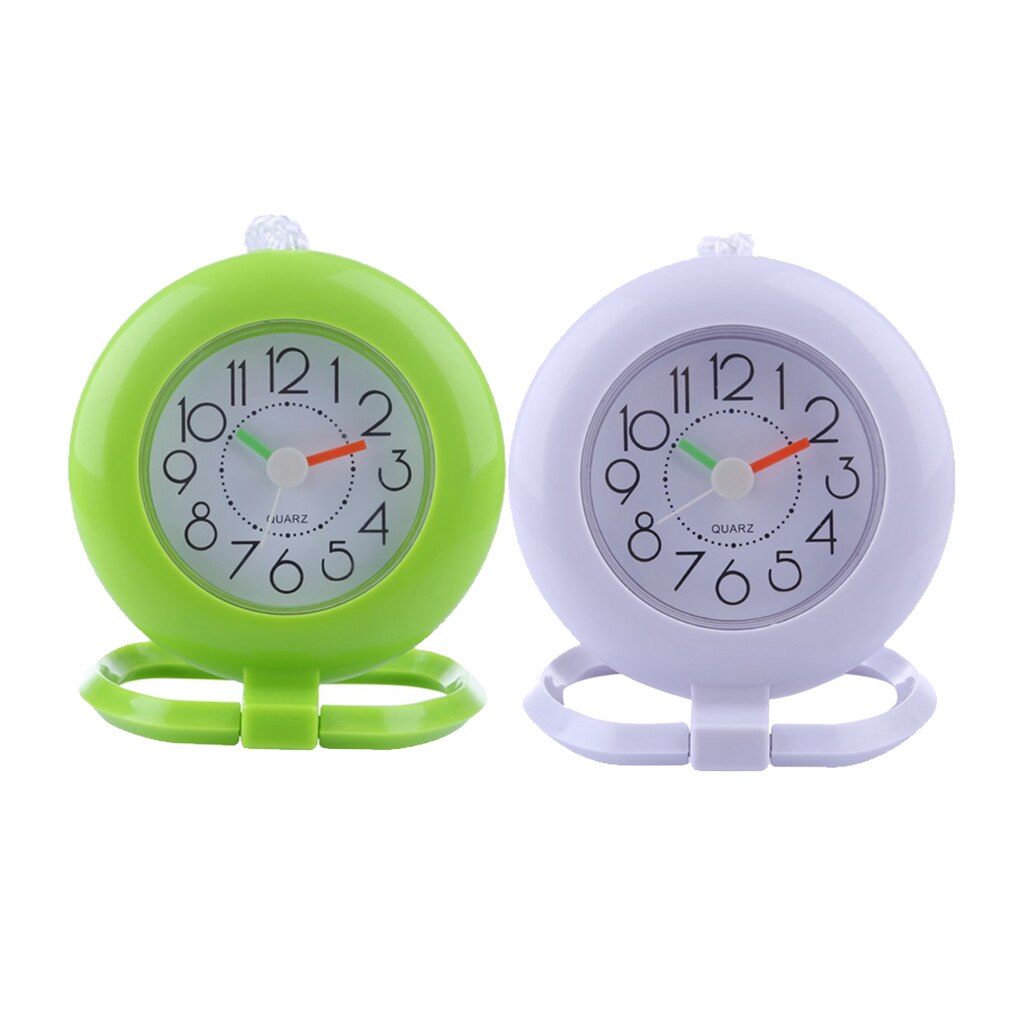 Horloge murale en ardoise pour salle de bain | Avec anneau, accroche-serviette, étanche, silencieuse, pour accrocher ou debout