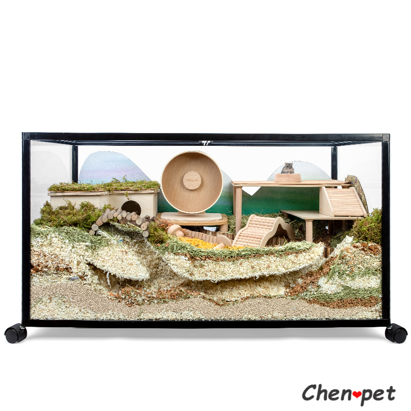 Natural Wooden Table for Small Pet Cage Hamster Wo... – Grandado