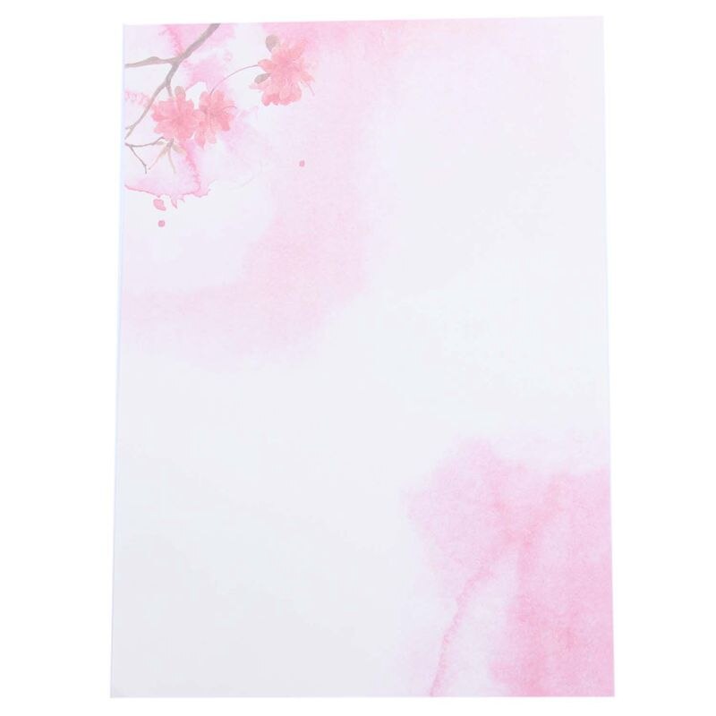 Whaline Pink Bow Stationery Paper Set - 60 Sheets & Envelopes, 8.5x11 Inch, Cute Letter Writing Kit